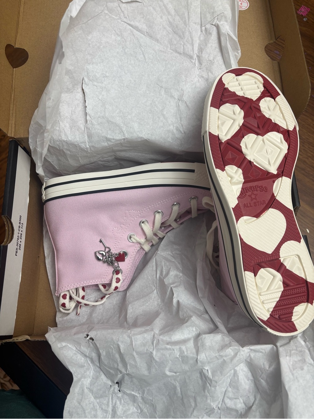 Converse Light Pink High Top Sneakers - Picture 2 of 4